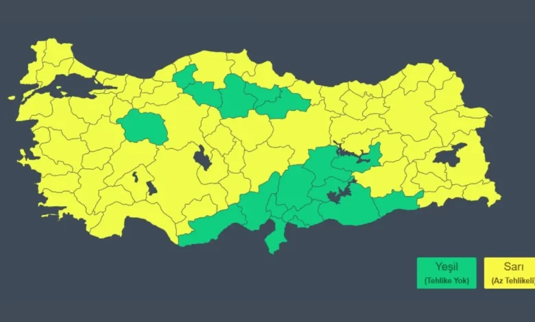 Meteoroloji’den 63 il için “sarı” uyarı