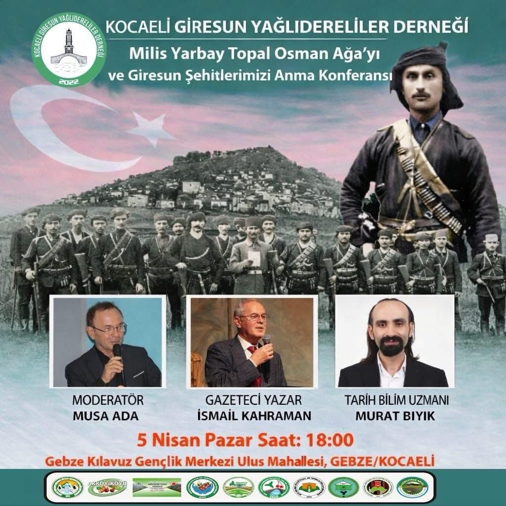 Gemlik Giresunlular Derneği, Gazi Topal Osman Ağa ve şehitleri anacak