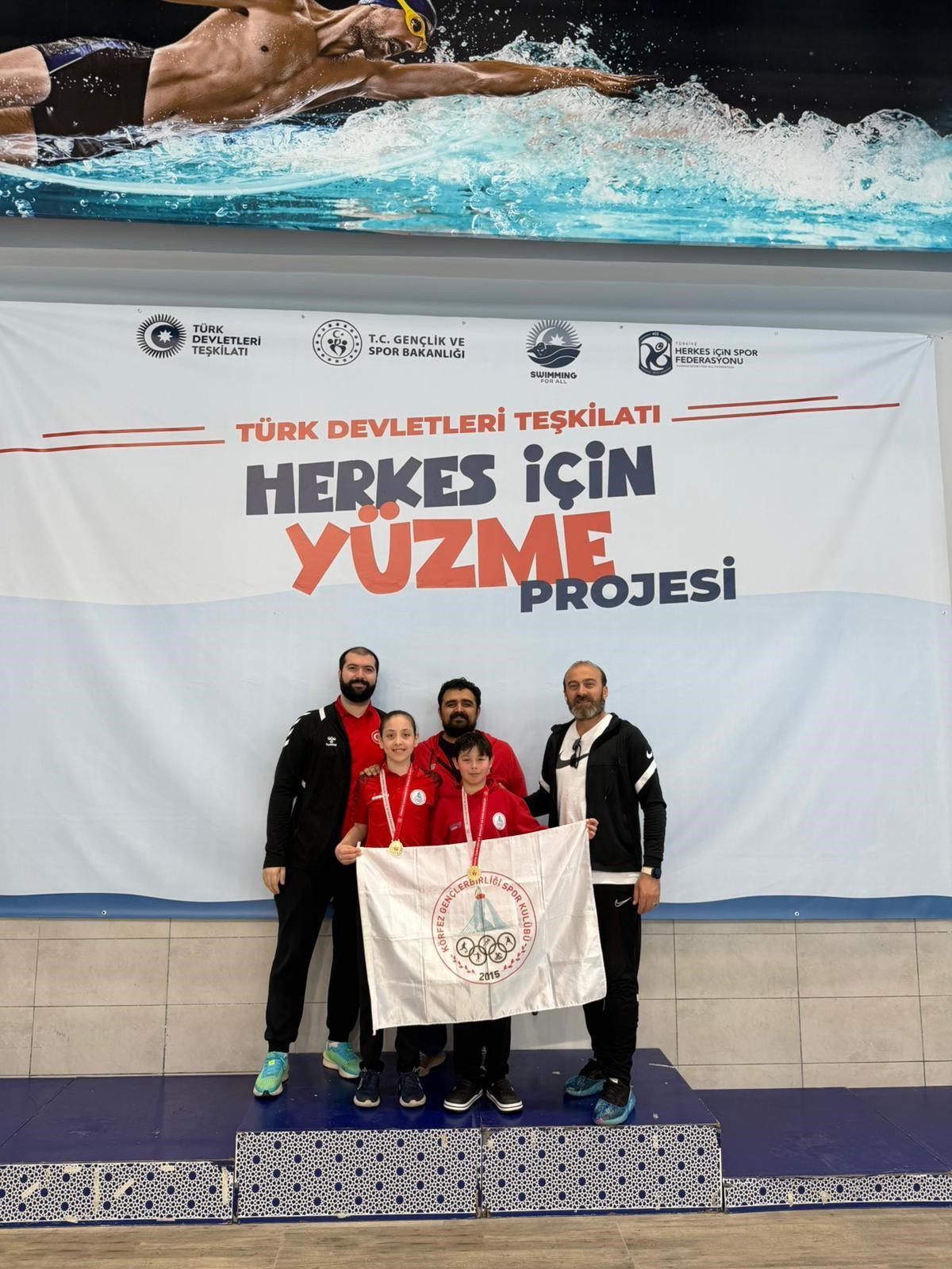 Körfezli genç yüzücüler Azerbaycan’da Türkiye’yi temsil edecek